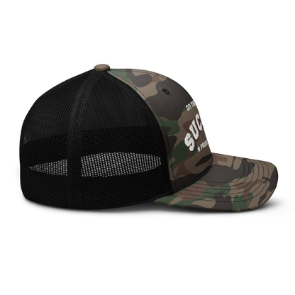 Camouflage trucker hat
